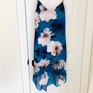 Marciano silk floral slip dress